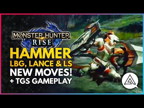 Monster Hunter Rise | First Look At Hammer, LBG, Lance & Long Sword New Moves & TGS Gameplay