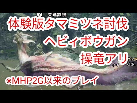【MHRise】体験版 ヘビィボウガン討伐 タマミツネ操竜【モンハンライズ】