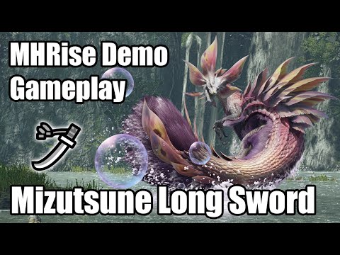 MHRise Mizutsune Long Sword gameplay (Early Access Demo)