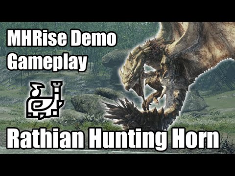 MHRise Hunting Horn Rathian gameplay (Early Access Demo)